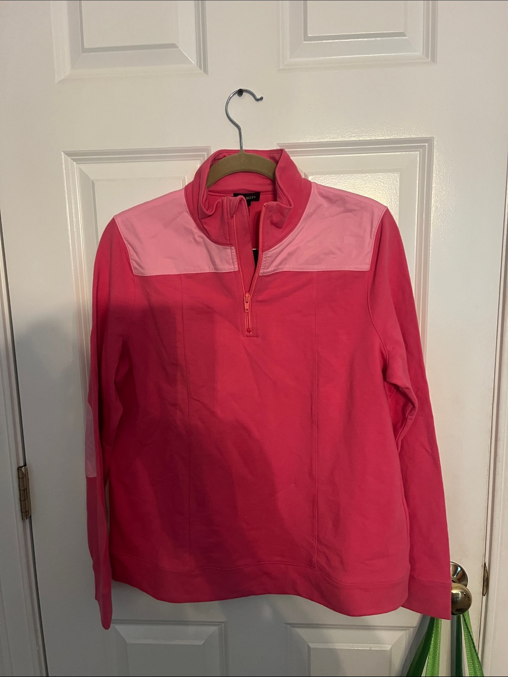 Talbots Bright Pink Half-Zip Pullover